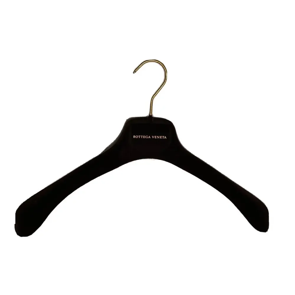 Bottega Veneta Brown Velvet Blazer Sweater Hangers with Gold Hardware 15x7